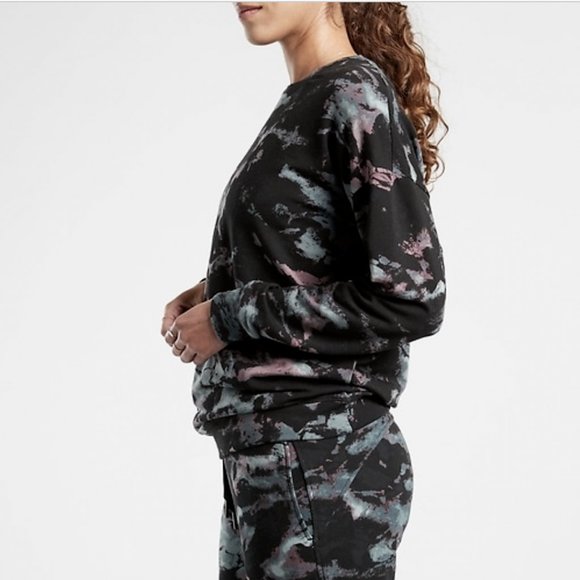 Women's Black and Pink Tie-Dye Sweatshirt - Picture 2 of 4